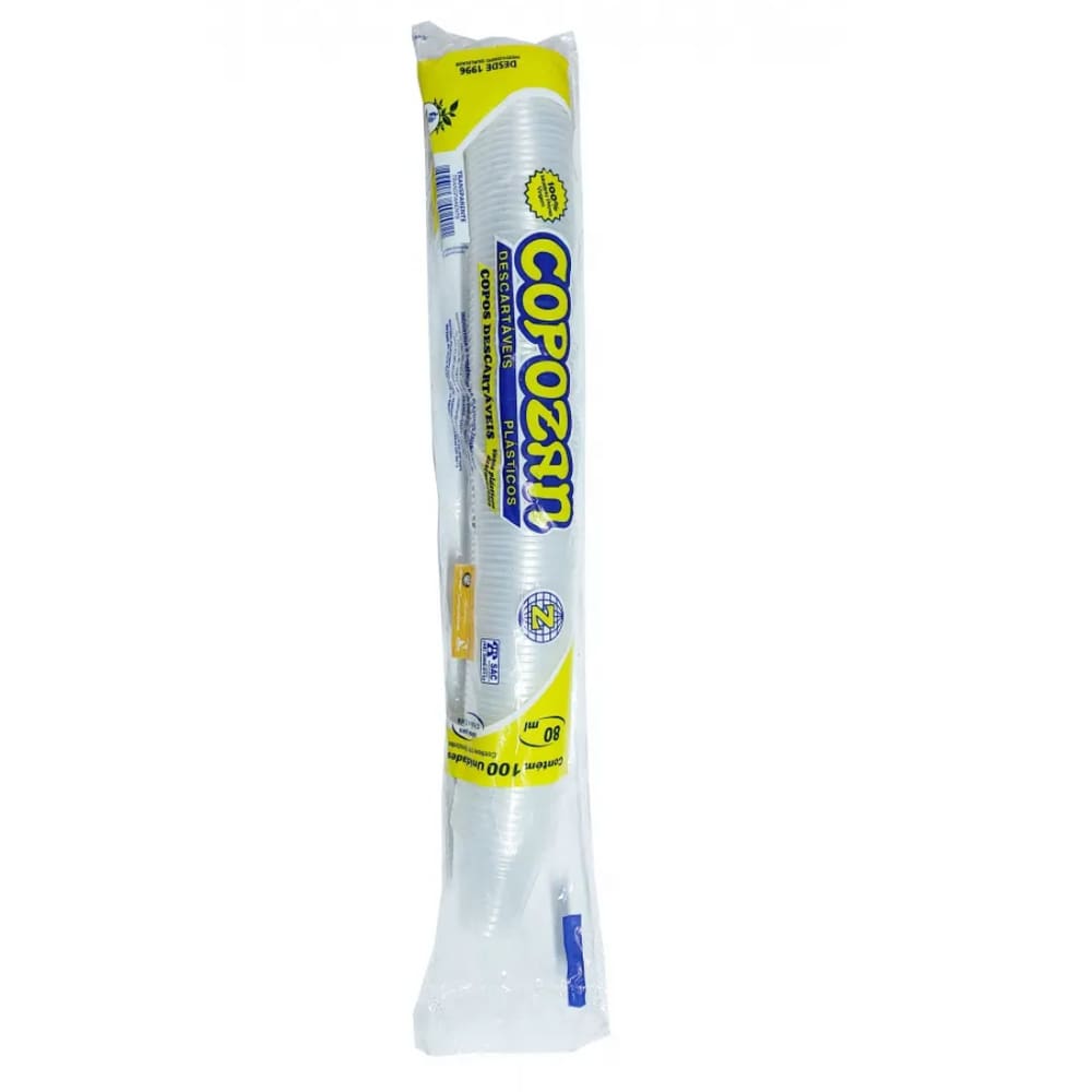 Tira De Copo Descartavel 180Ml Transparente Copozan