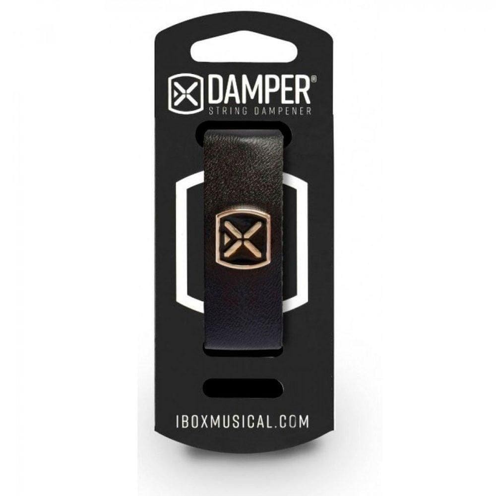 Damper Em Couro E Tag Em Metal Preto Dsmd02
