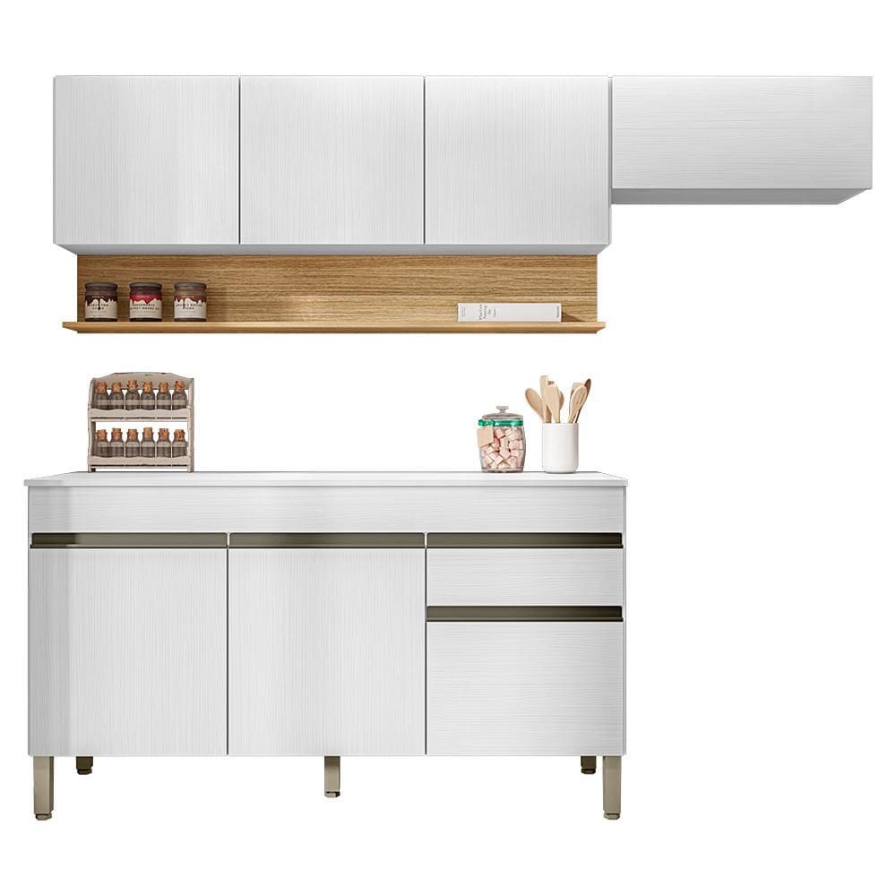 Cozinha Modulada 3 Pecas Com Balcao Tampo Line KTP