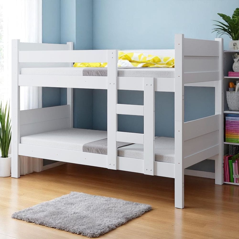 Beliche 100% Mdf Fortaleza - Duas Camas Solteiro Compacta e Moderna Branco