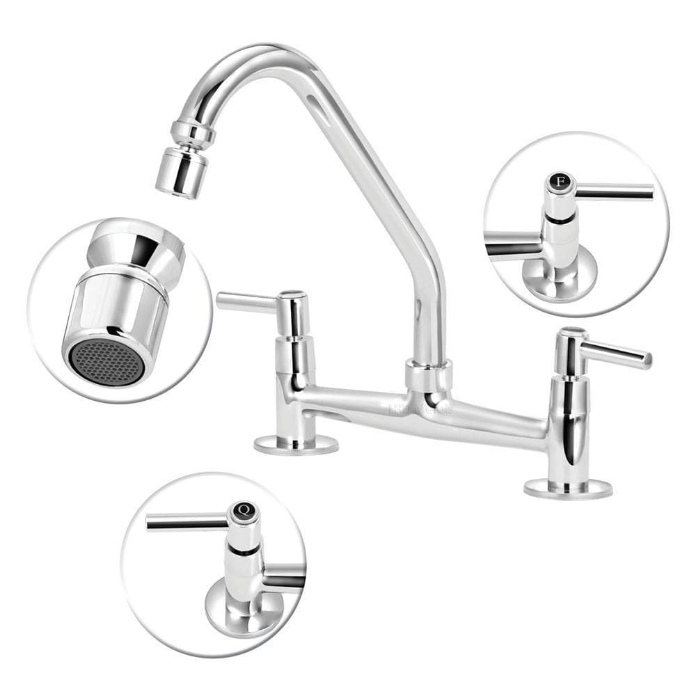 Torneira Misturador Cozinha Mesa Arejador Articulado 1/4V.