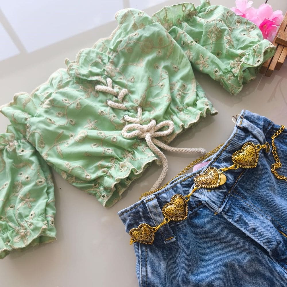 Blusa ciganinha luxo - modinha menina