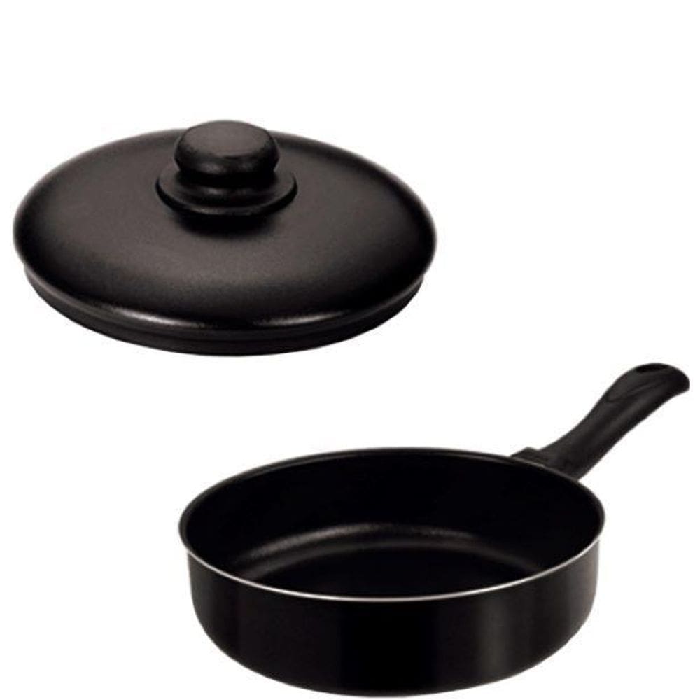 Frigideira Reta Black Com Tampa