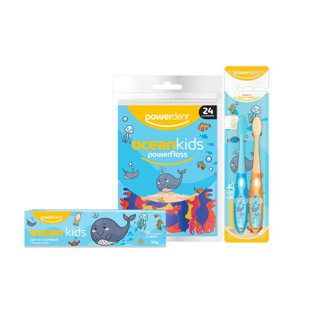 ESCOVA DE DENTES INFANTIL OCEAN KIDS 2un