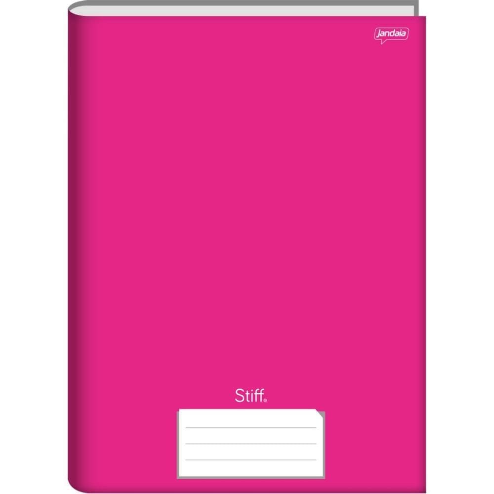Caderno Brochura 1/4 Capa Dura Stiff 96 Folhas Rosa 05unid