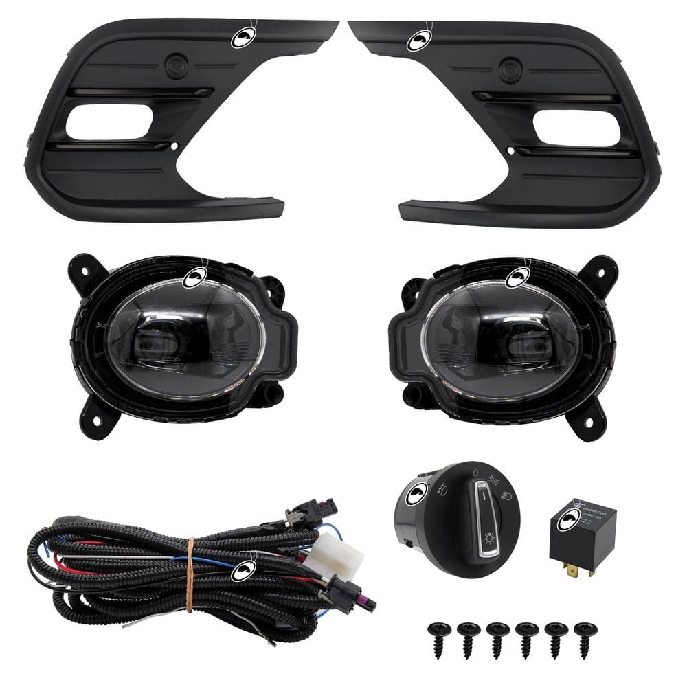 Kit Farol de Milha LED Novo Polo 2023 em diante Comfortline Sense TSI MPI Botão modelo Painel