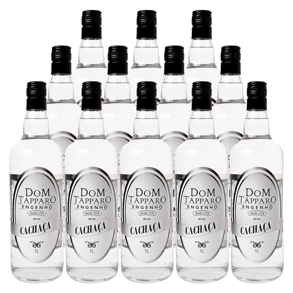 Cachaça Nacional Branca Dom Tápparo 1l 12 Unidades