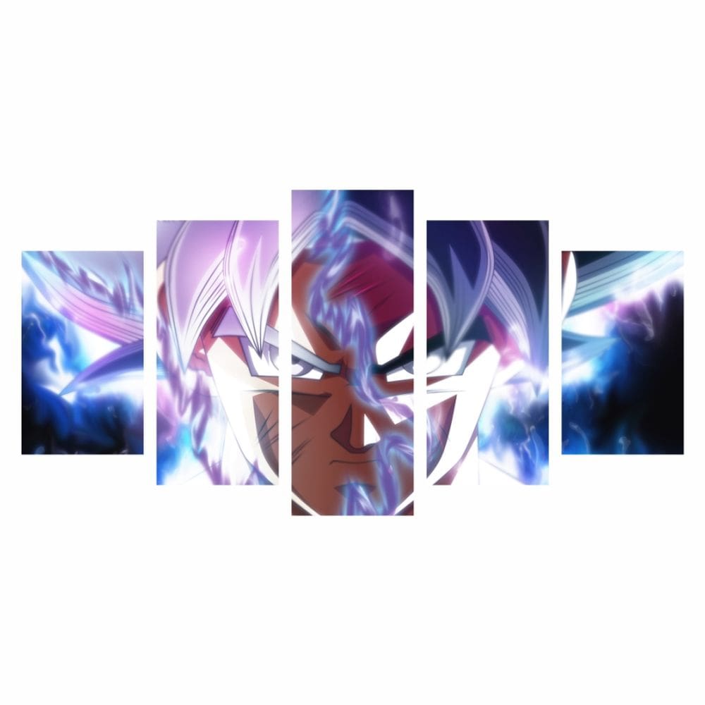 Quadro Decorativo Goku Dragon Ball Z 5 Peças 160x80cm