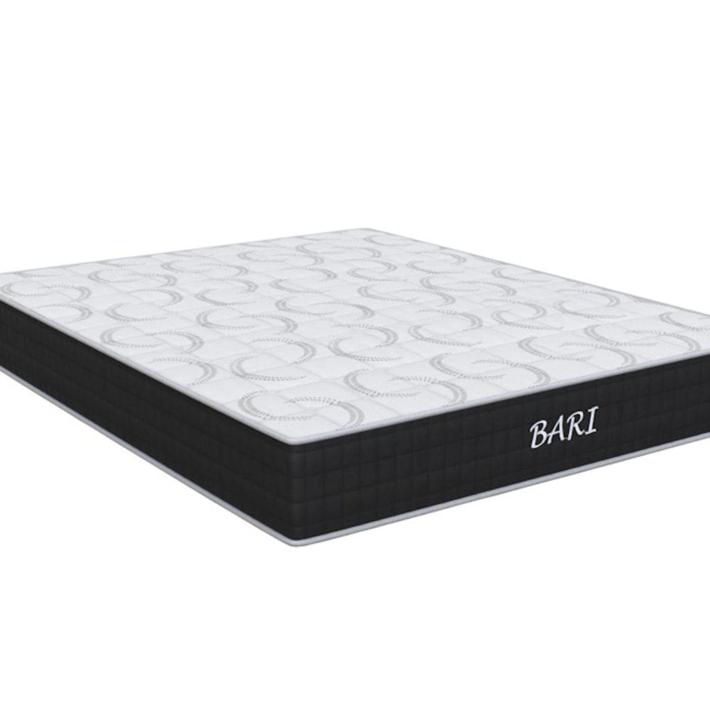 Colchão King Size de Espuma D45 Bari malha 24x193x203cm Preto / Branco