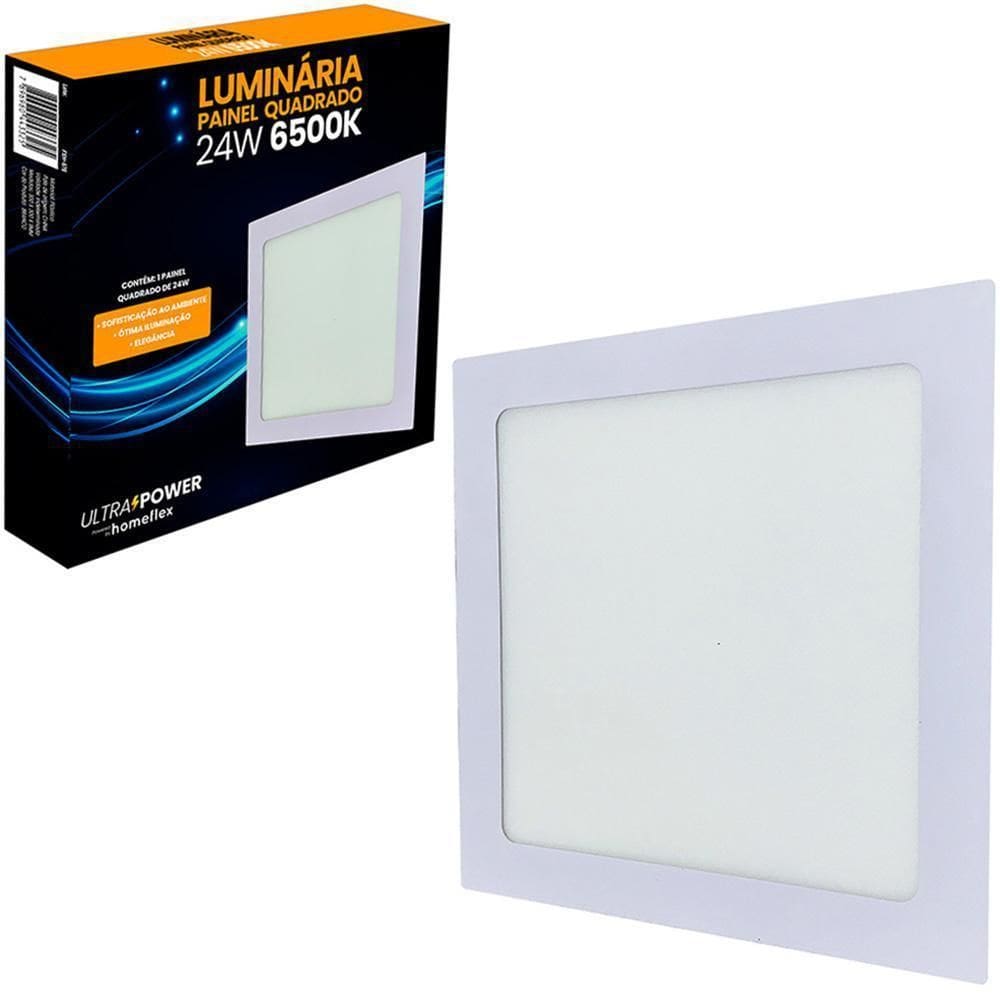 Luminaria Painel Quadrado De Embutir Led 24 W