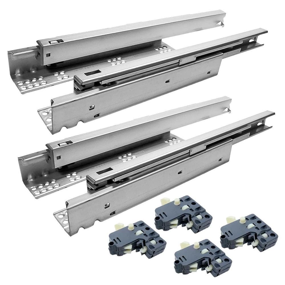 Corr. Oculta c/ Amortecedor 350mm 35kg - Kit 2 Pares