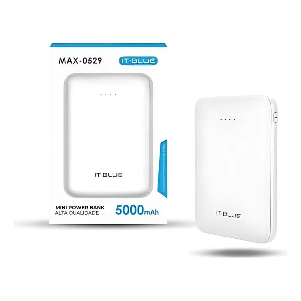 Carregador de Celular Portatil 10.000 mAh Branco 