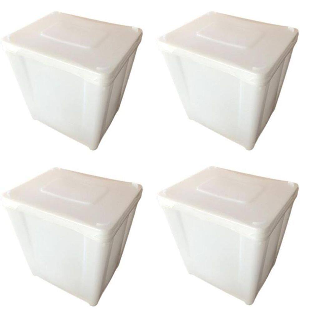 Pote Retangular 10L Pra Sorvete - Kit 04 Peças