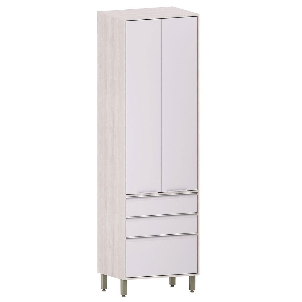 Paneleiro Alto para Cozinha 2 Portas 3 Gavetas Atenas