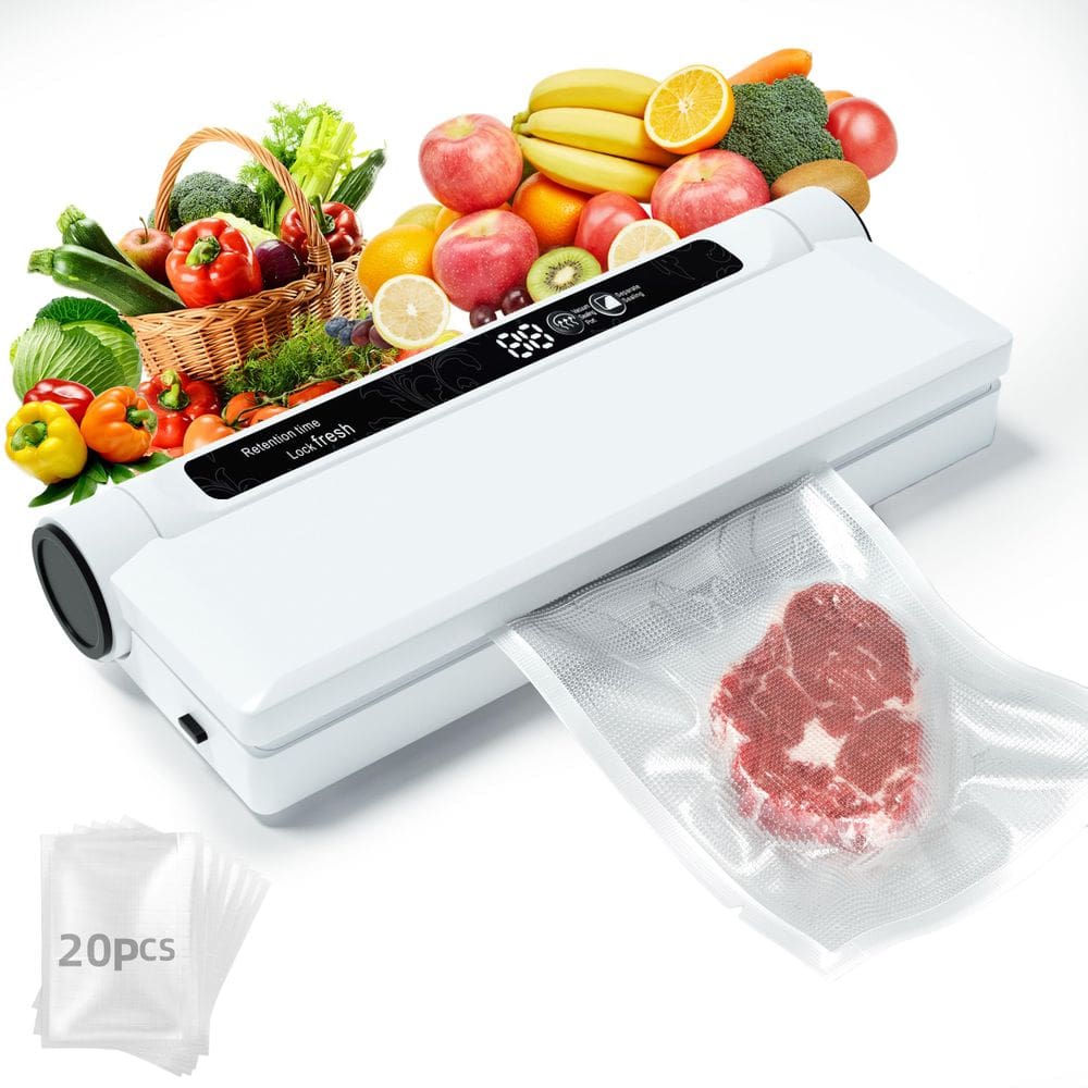 Máquina seladora a vácuo para armazenamento de alimentos GJX 75KPA com 20 sacos
