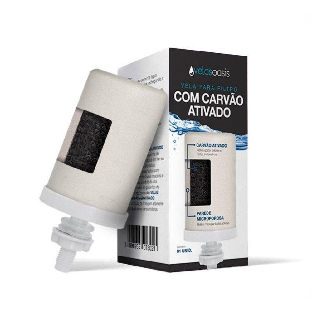 Vela De Carvão Ativado Oasis Para Filtro De Barro 04 Un