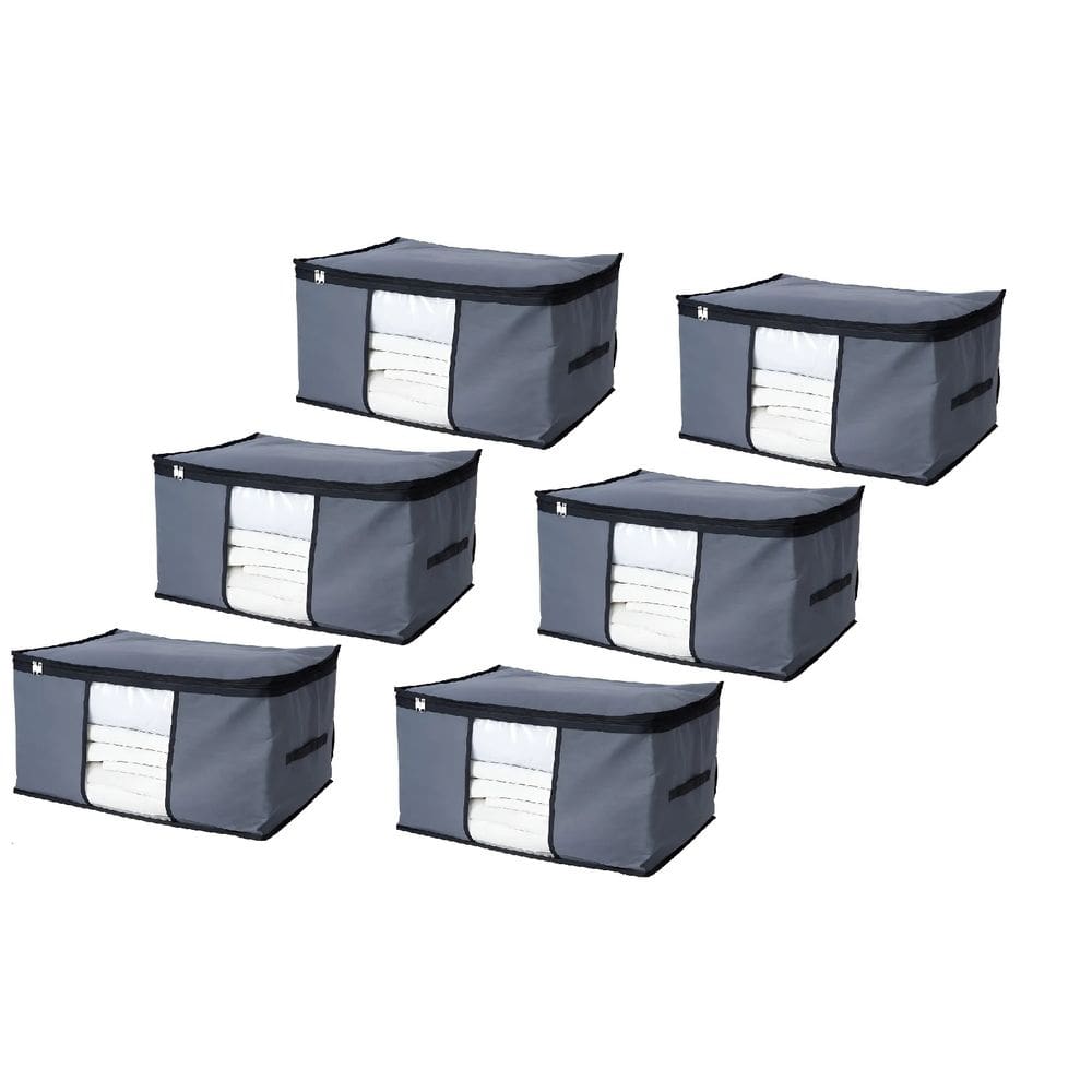 Kit 6 Saco Organizador Edredom Cobertor Lençol Fronha Casita com Ziper