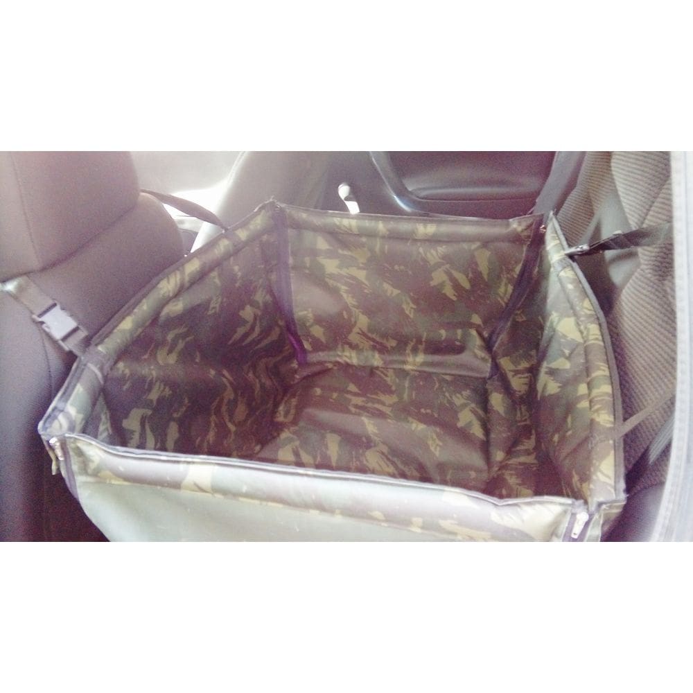 Capa Pet Camuflada p bancos de carros e Cinto Segurança
