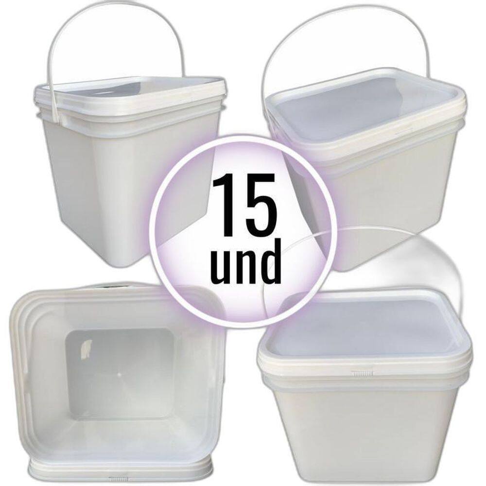 Balde Retangular 3.6L Para Shampoo - 15 Pcs