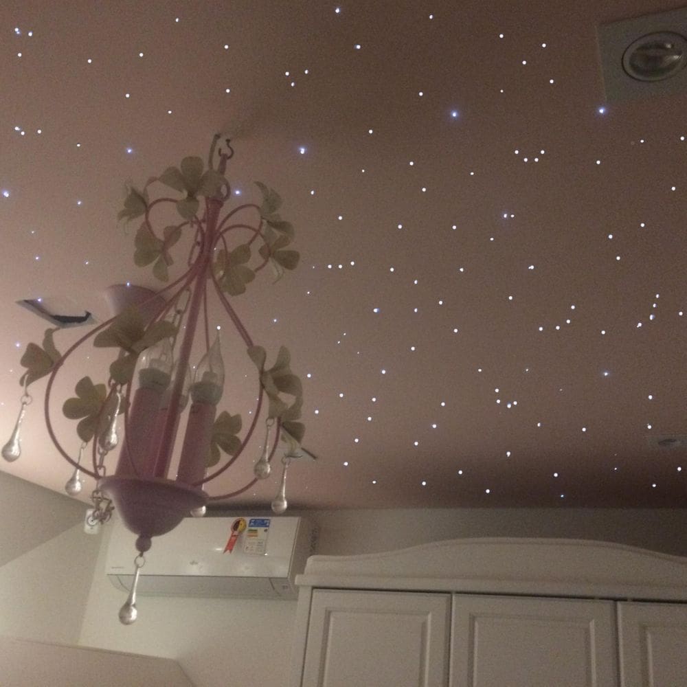 Noite Estrelada Kit 100 Fibra Ótica Efeito Estrelado Rgb Mix