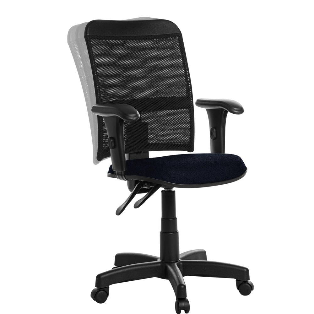 Cadeira de Escritório Giratória Mesh Azul Marinho