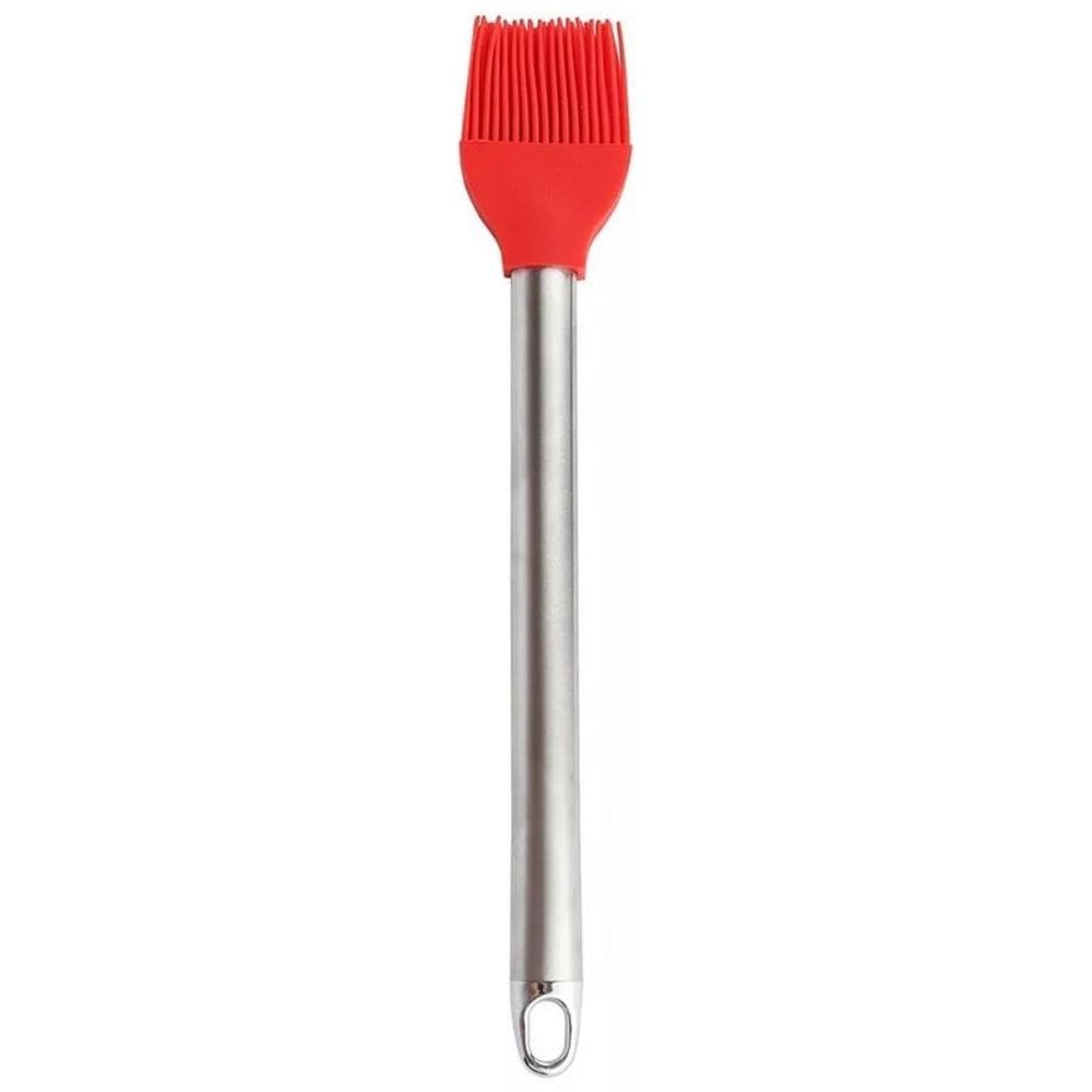 Kit 3 Pincéis Culinário Inox Silicone Utensílio 25Cm Pequeno