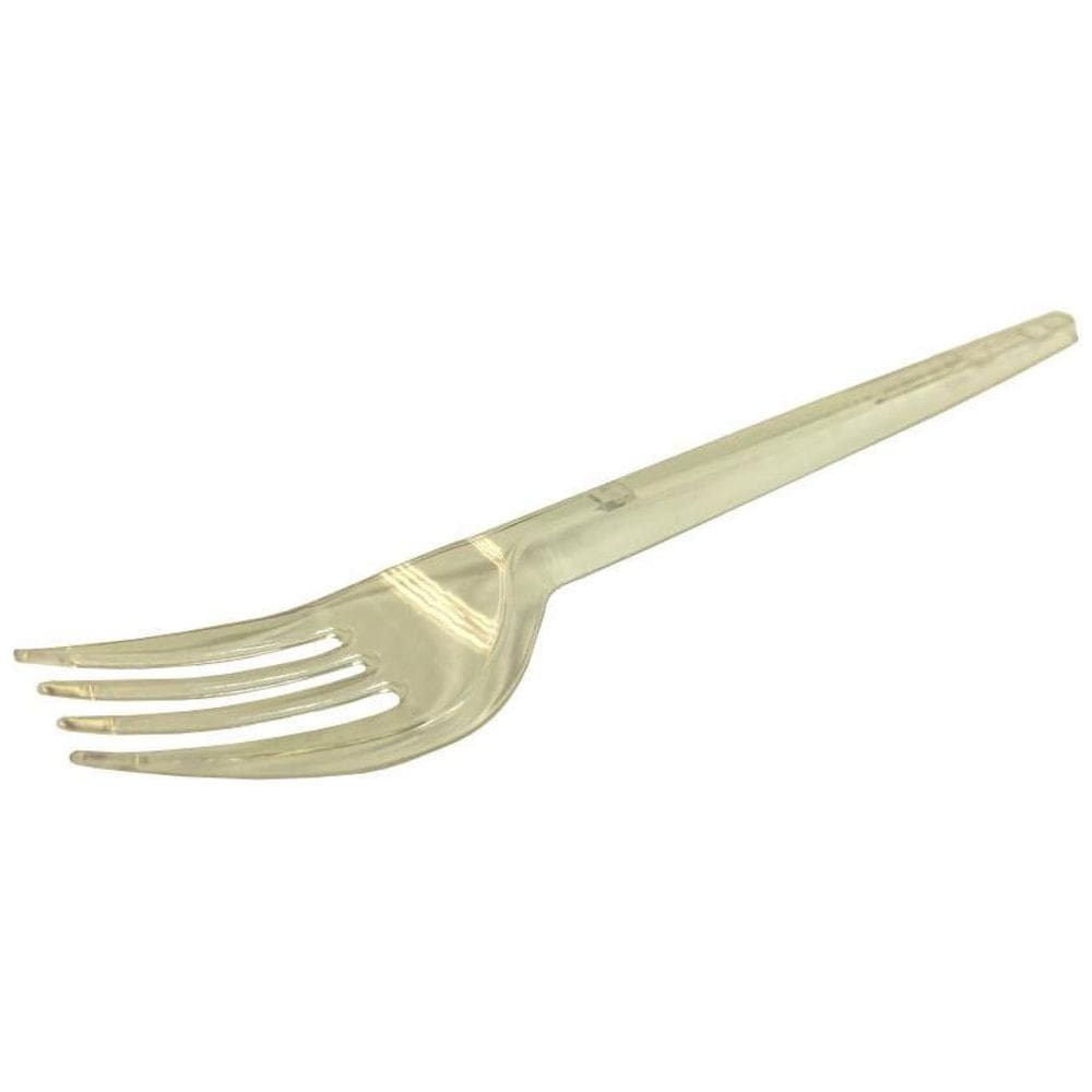 Garfo Sobremesa Cristal C/1000 Strawplast 1Cx