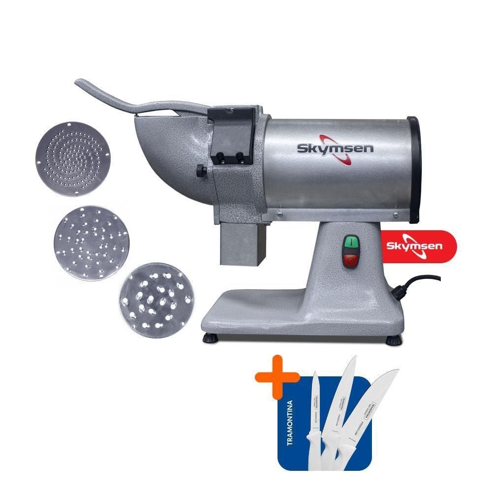 Ralador Queijo E Coco 3 Discos 127V Rqc Skymsen + 3 Facas