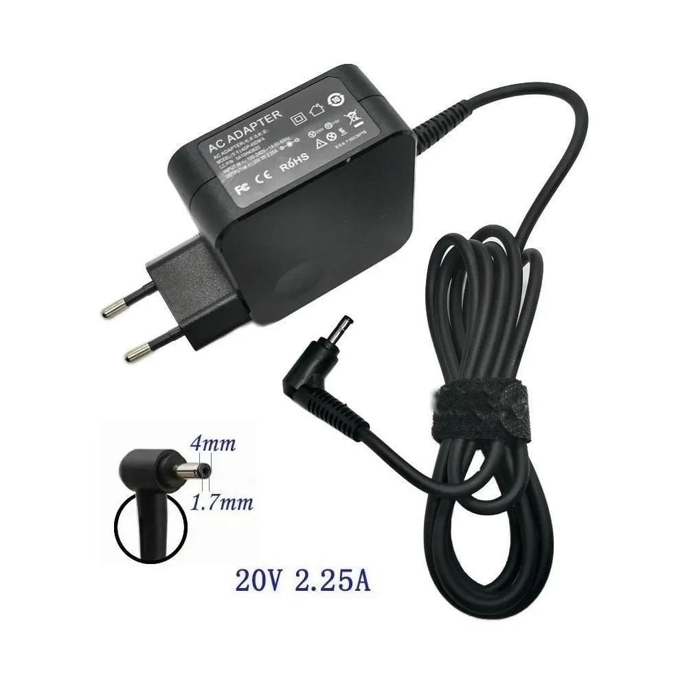 Fonte Plug 4.0mm x 1.7mm Lenovo Ideapad 20V 2.25A Compatível