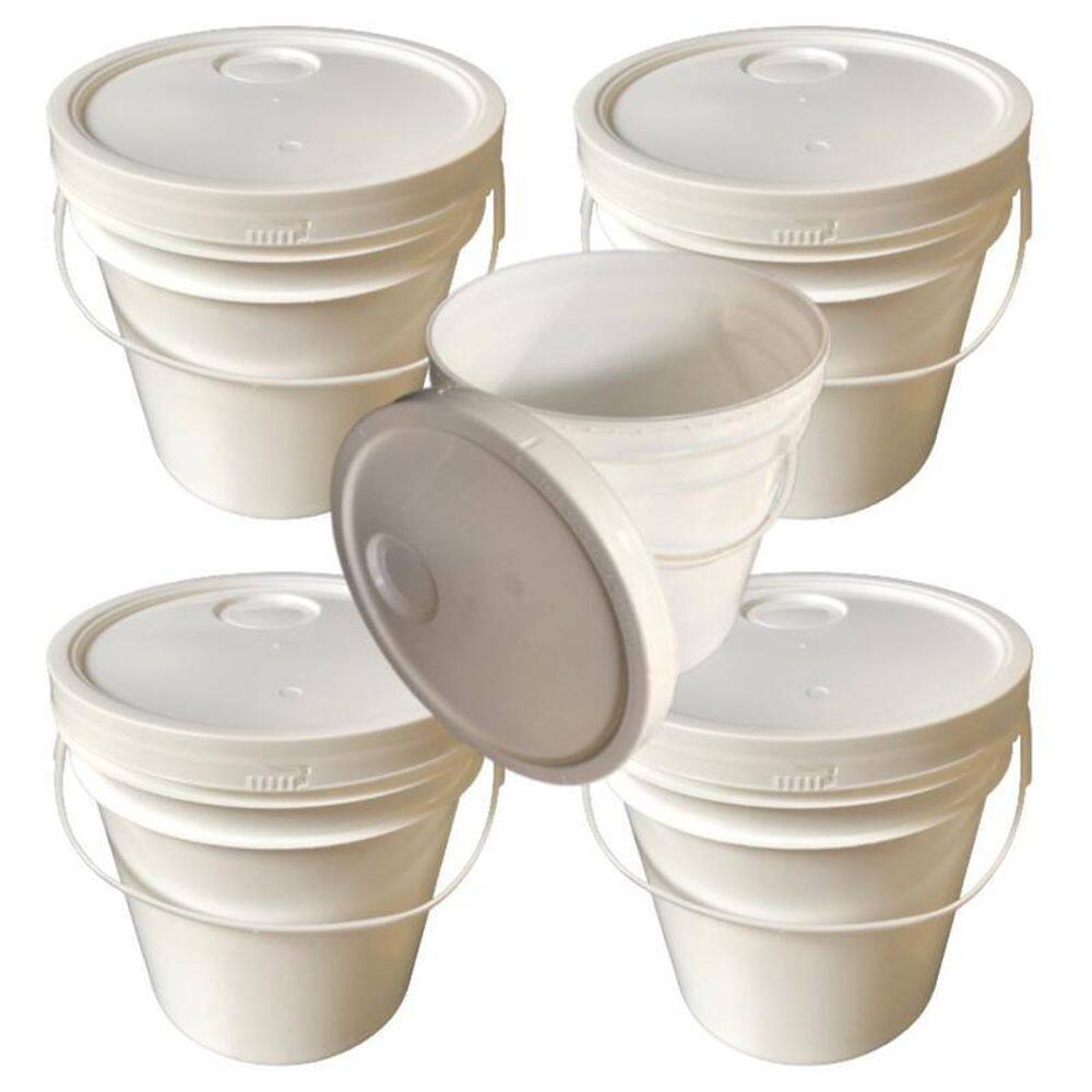 Balde Plástico 5L Para Massinha - 5 Pçs