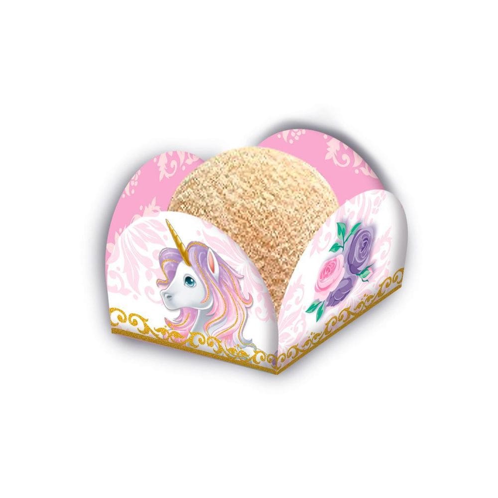 40 Un Porta Forminhas Caixeta Festa Unicórnio Festcolor