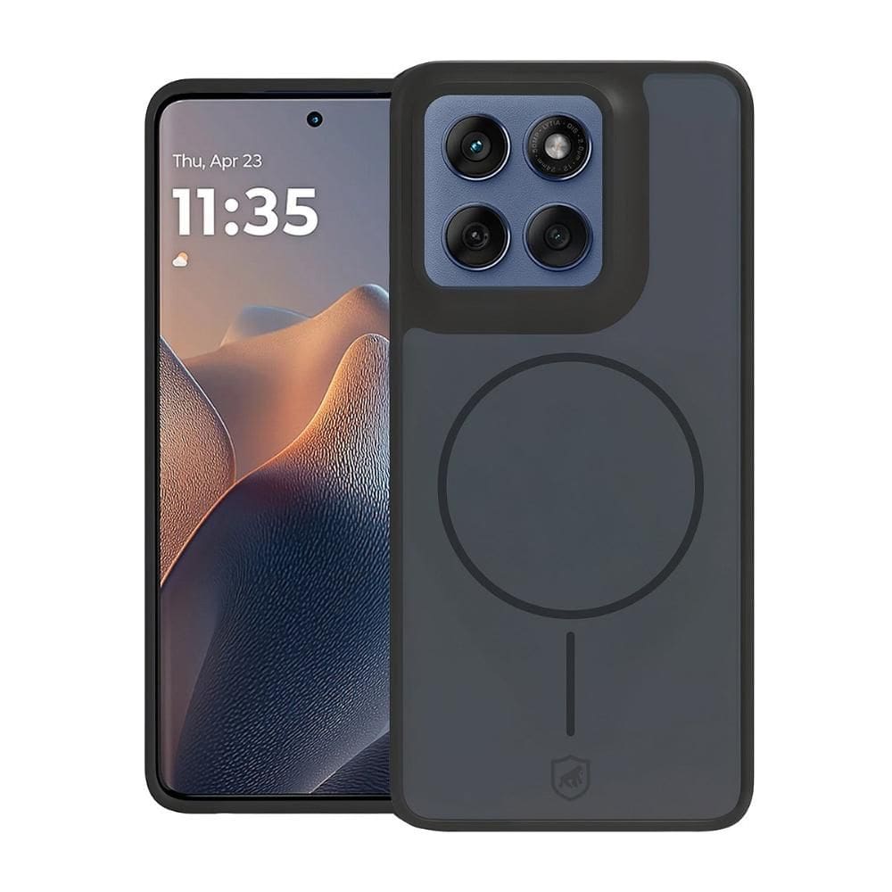 Capa case capinha para Motorola Moto Edge 60 - Magsafe Wave Fumê - Preta - Gshield