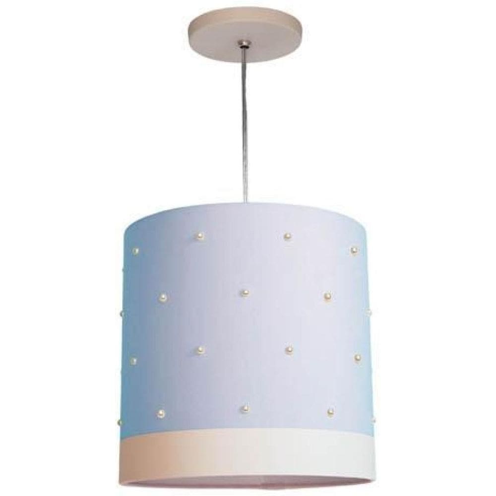 Lustre Pendente Infantil Pérolas - 25X25 Azul Bebê