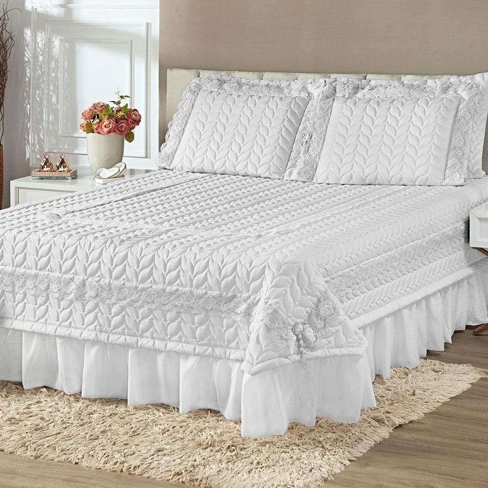 Colcha Esplendida Em Micropercal 200 Fios King 05 Peças