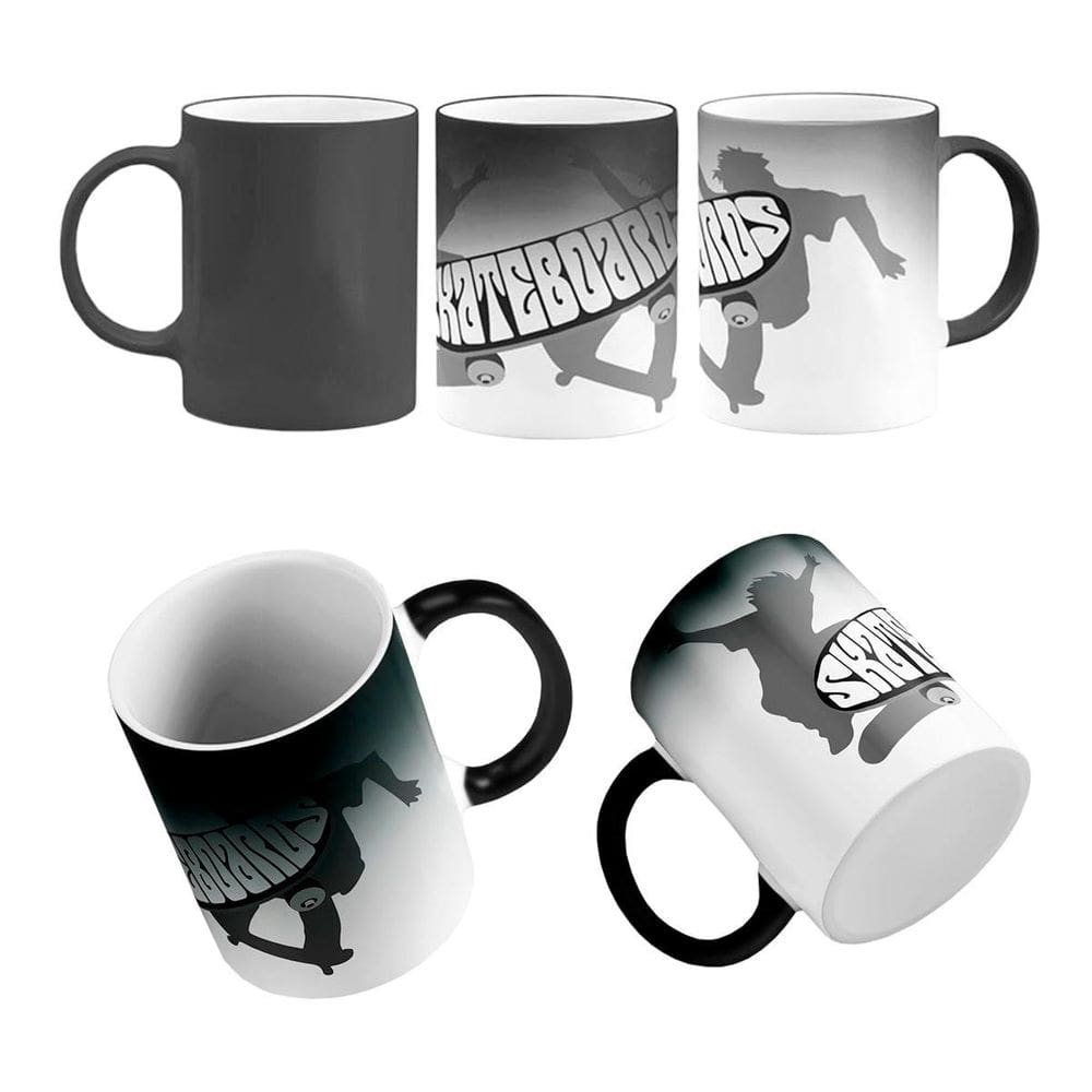 Caneca Mágica Arte Skateboards Skatistas Radical