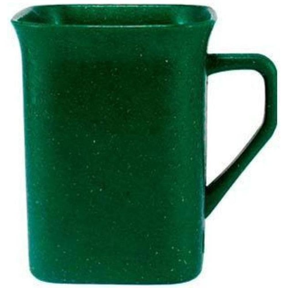 Kit 2 Canecas Quadrada Fibra Madeira Verde 250Ml