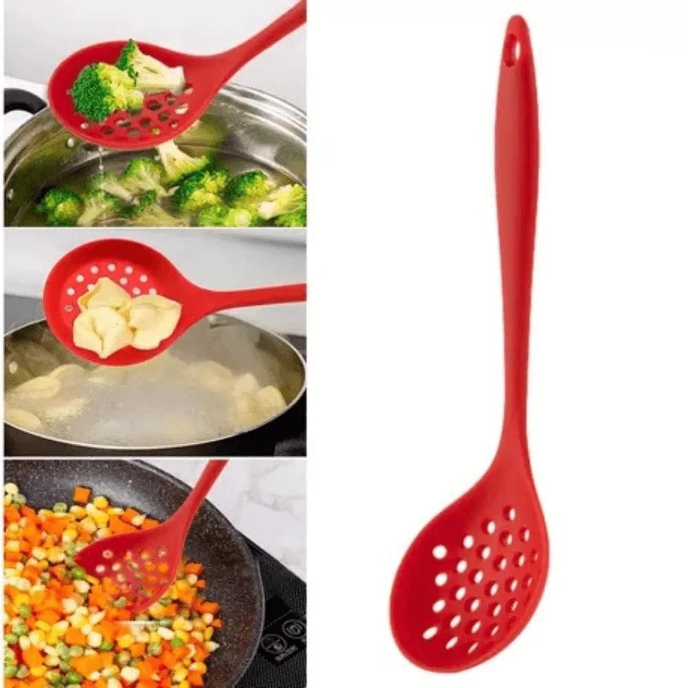 Escumadeira Silicone Utensílios 28Cm