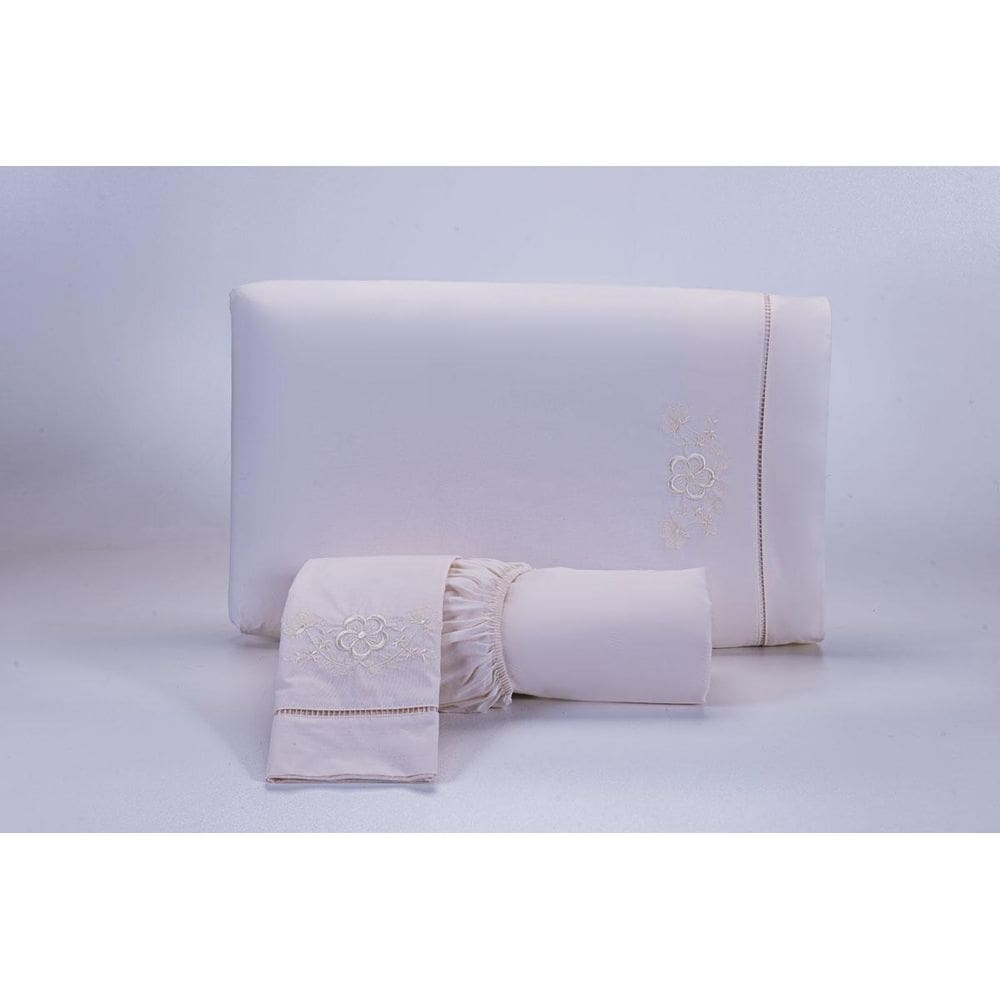 Jogo Lençol Casal Super King 3 Peças Palha 200 Fios Algodão