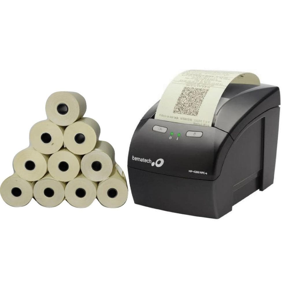 30 Bobinas Térmicas 80X30 48 Gramas Amarela