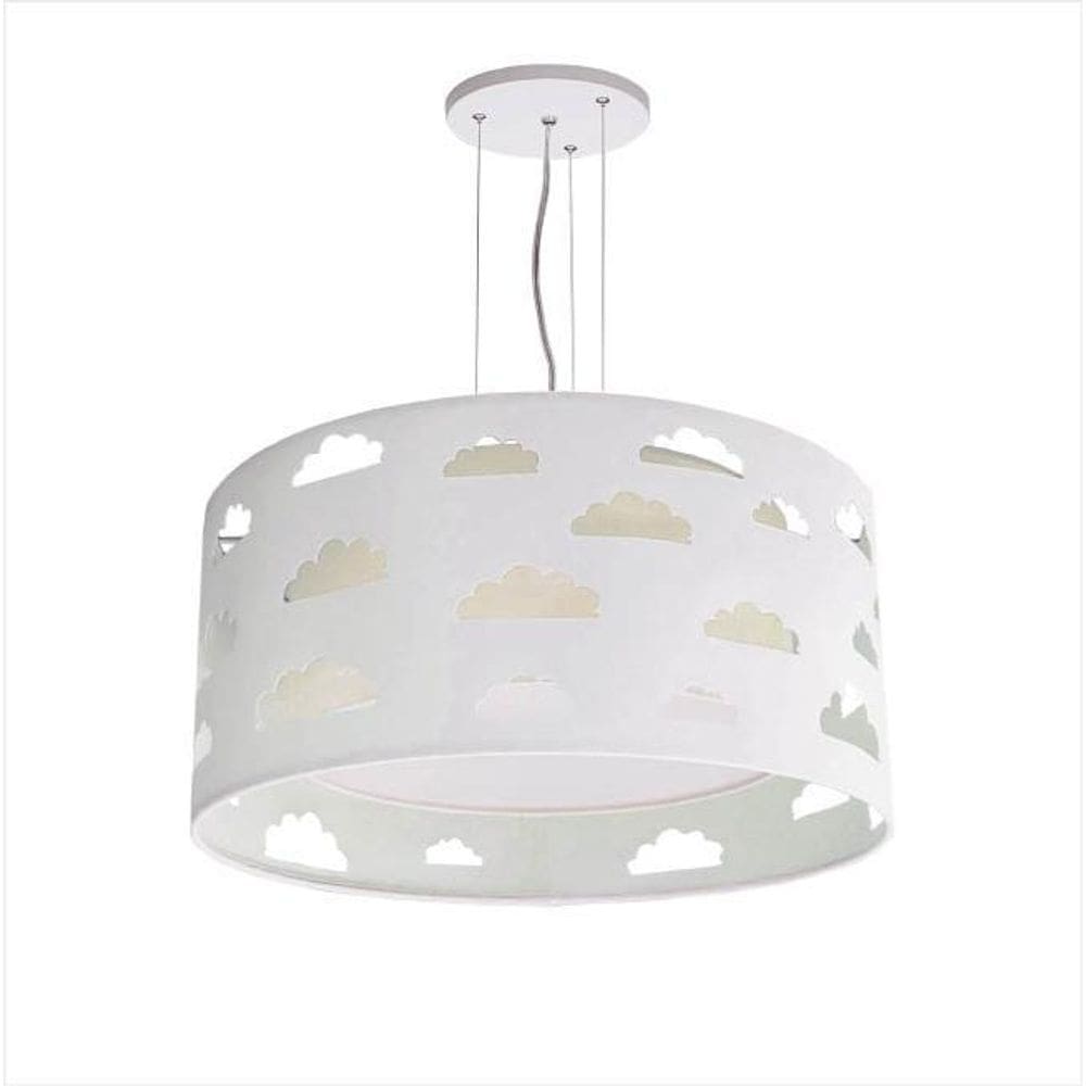 Lustre Infantil Nuvens  Recorte Crú 30X16