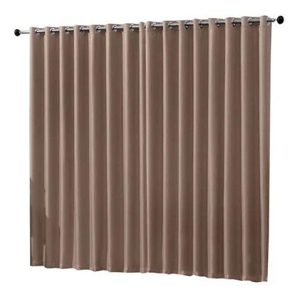 Cortina Blackout Ilhós Cromado Avelã 3,00x1,80M