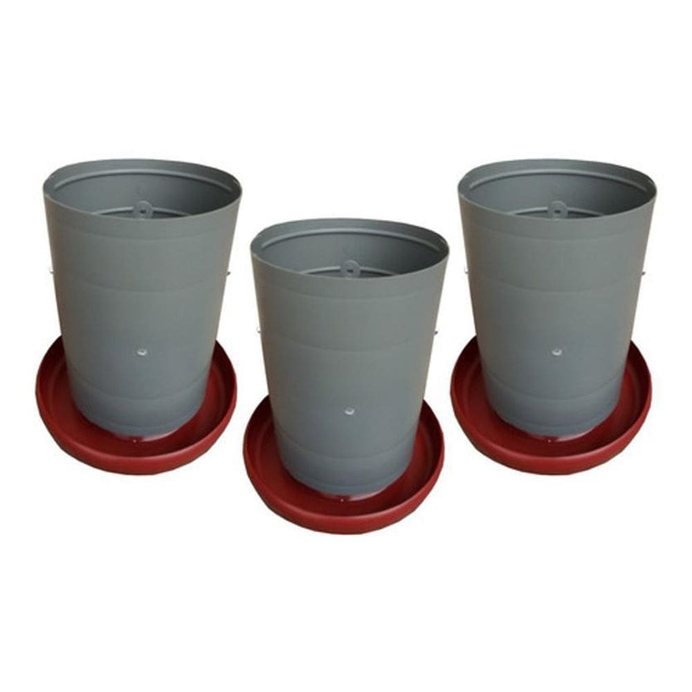 Comedouro Para Aves Todo De Plástico 5Kg Er 3 Unidades