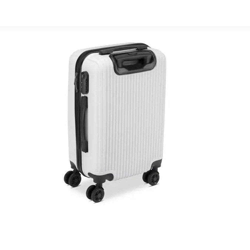 Mala Bordo Branca 10Kg Viagem Avião Rod360 Cadeado Embutido