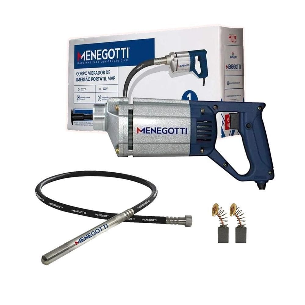 Concreto Portátil Menegotti 1000W+Mangote 2,5M 110V