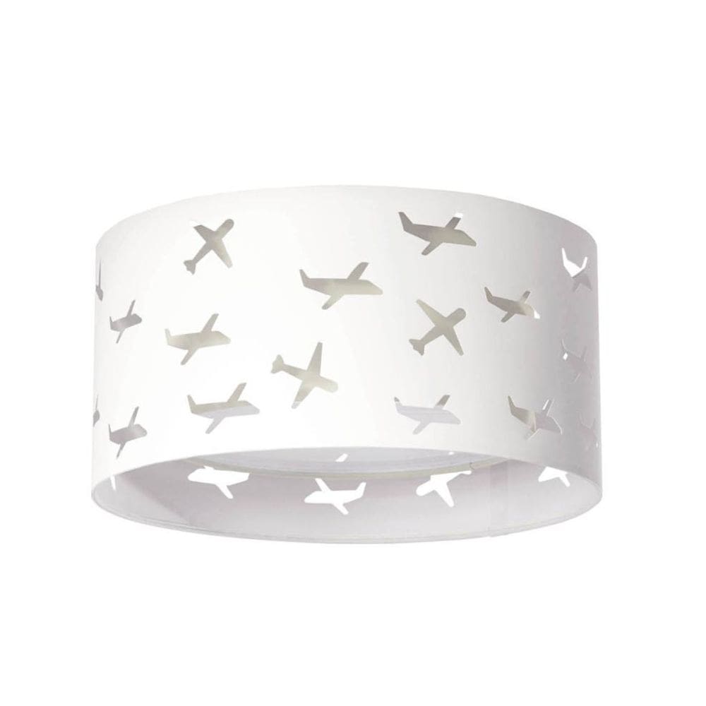 Luminária Infantil Plafon Aviões Duplo Branco 30X16