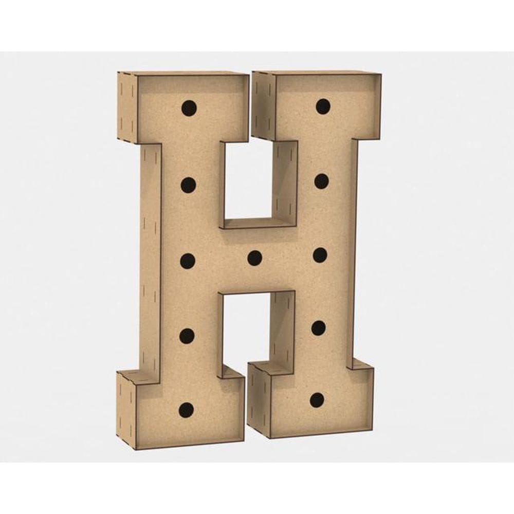 Letra Caixa Grande Mdf 80Cm de Altura Decoração
