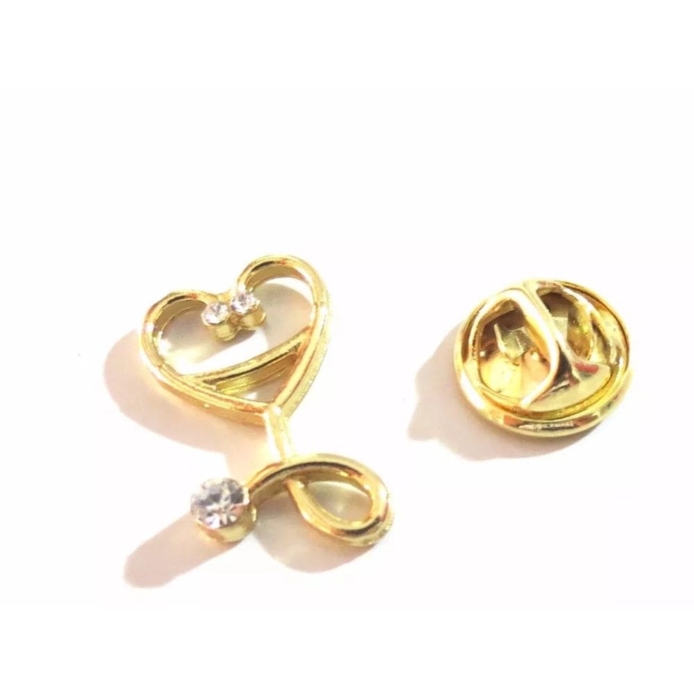 Broche Enfermagem Enfermeira Esteto Coração Folheado