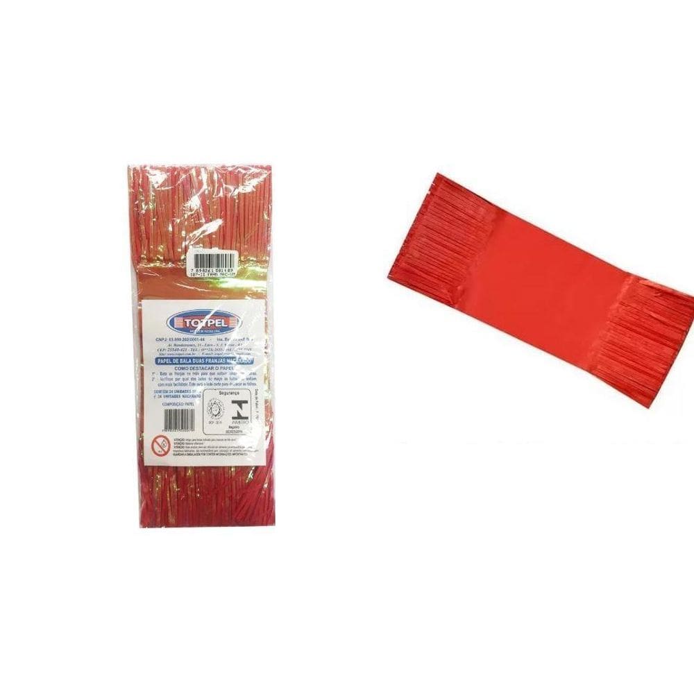 Kit Papel Seda Vermelho Para Embalar Bala De Coco 48Un