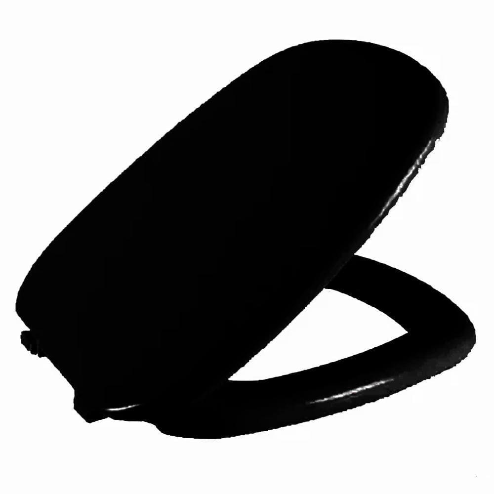 Assento Sanitário Amarilis Preto Almofadado - Polipropileno