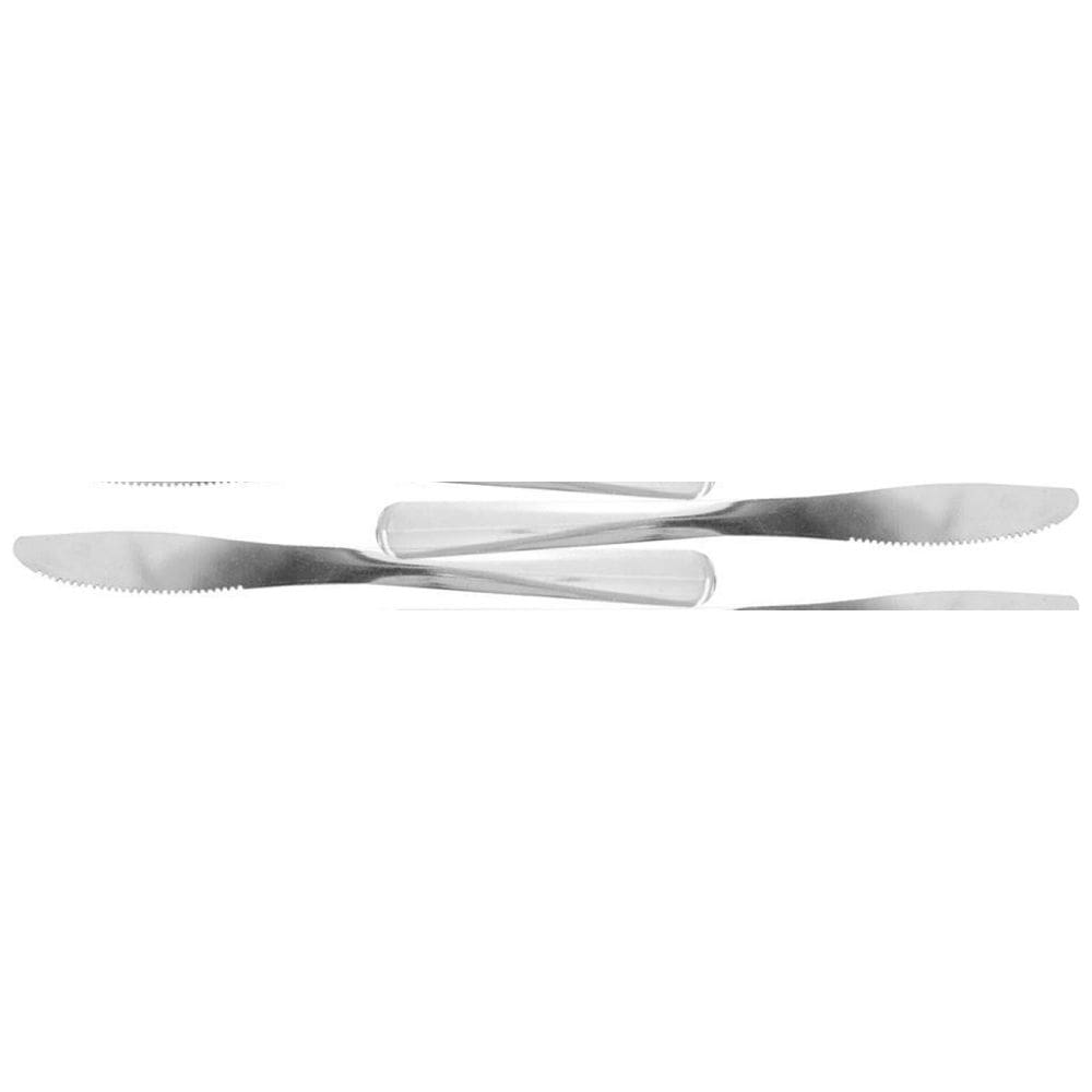 Kit 12 Facas Sobremesa Inox 18Cm Restaurante Bar Buffet